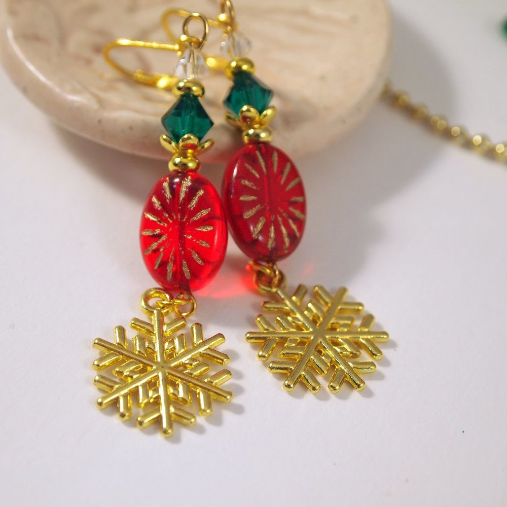 Handmade Christmas Earrings - Picture 3 of 5